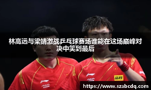 林高远与梁靖激战乒乓球赛场谁能在这场巅峰对决中笑到最后